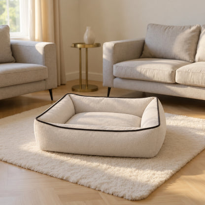 Elan luxury bouclé pet lounger bed for dogs and cats